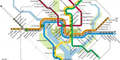 Washington metro station mapa