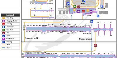 Dulles airport terminal mapa