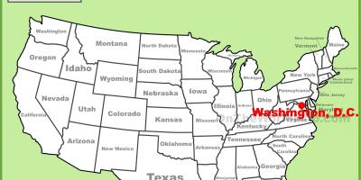 Washington dc matatagpuan sa estados unidos mapa
