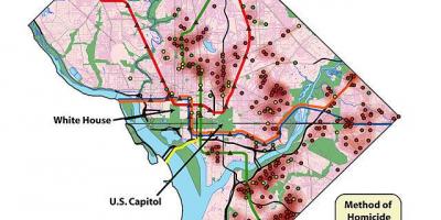 Washington dc masamang kapitbahayan mapa