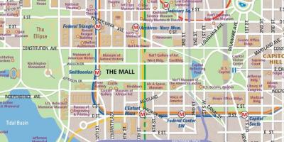 Dc national mall sa mapa