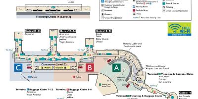 Ronald reagan national airport mapa