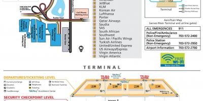 Washington dc dulles airport mapa