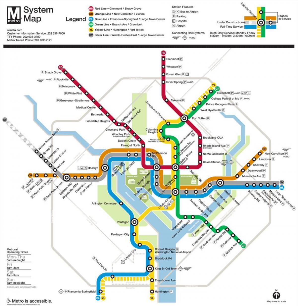 dc metro mapa ng 2015