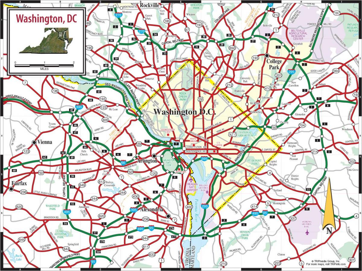 washington dc subway mapa ng kalye na overlay