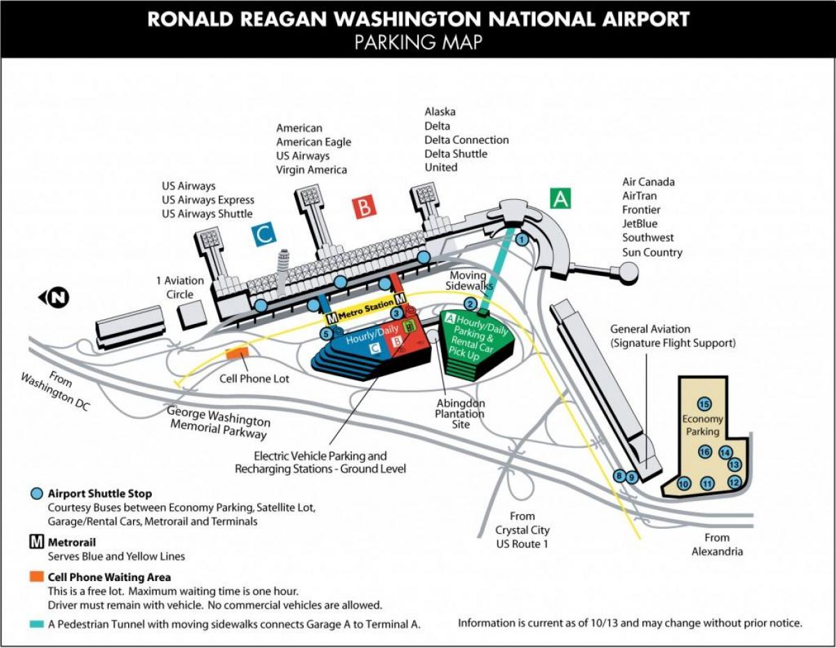 washington dca airport mapa