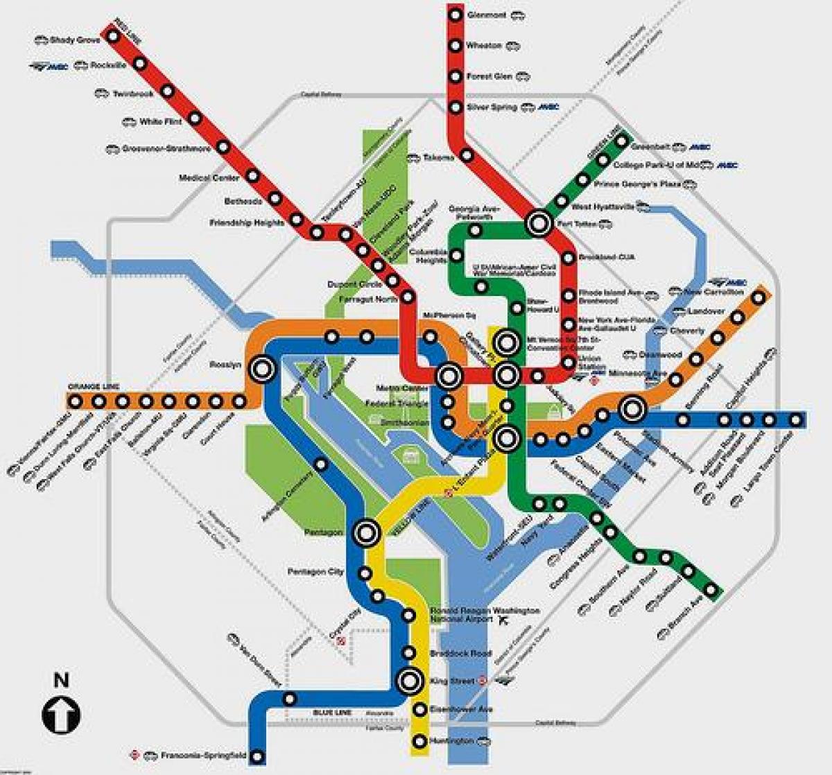 dc metro mapa planner
