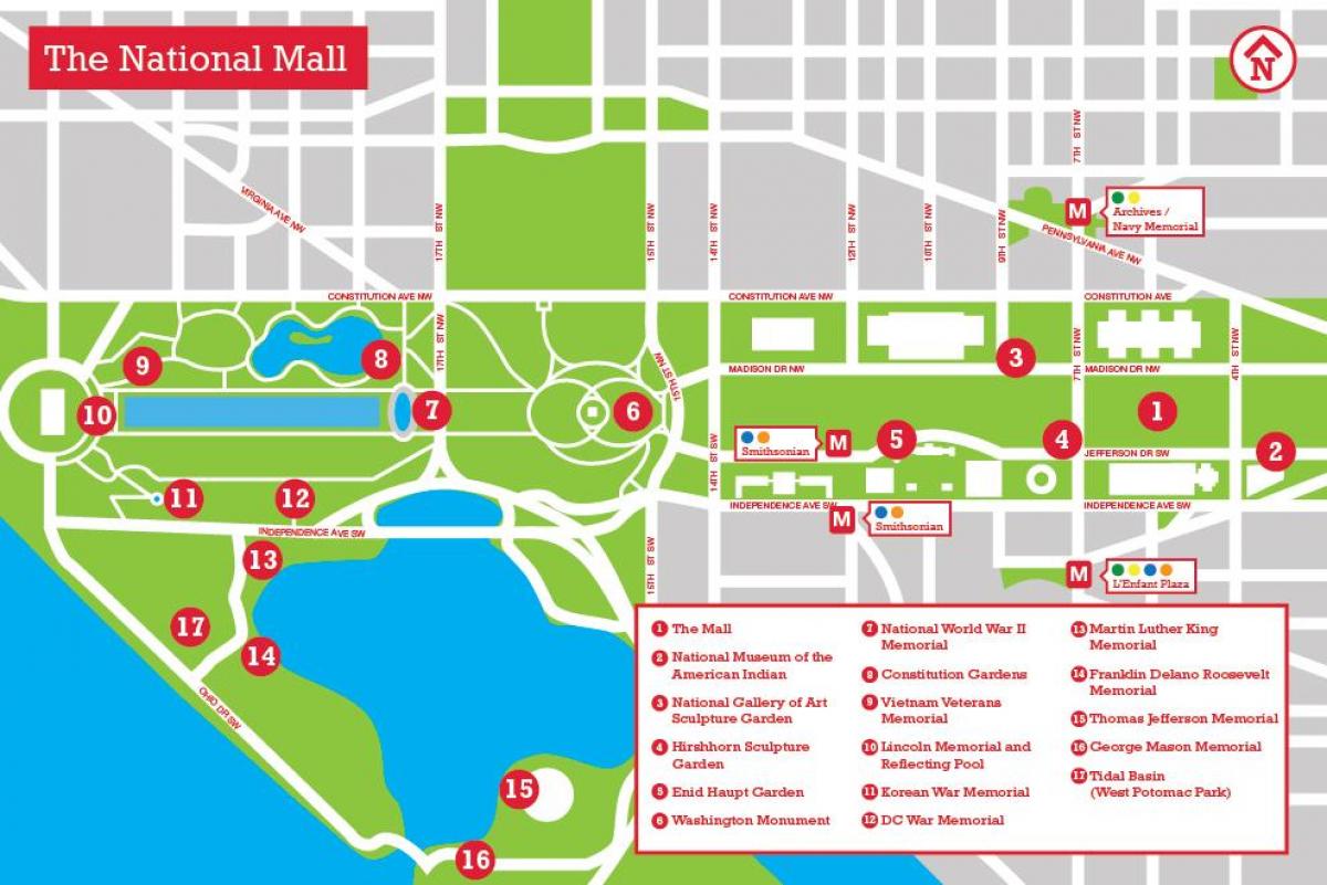 mapa ng national mall parking
