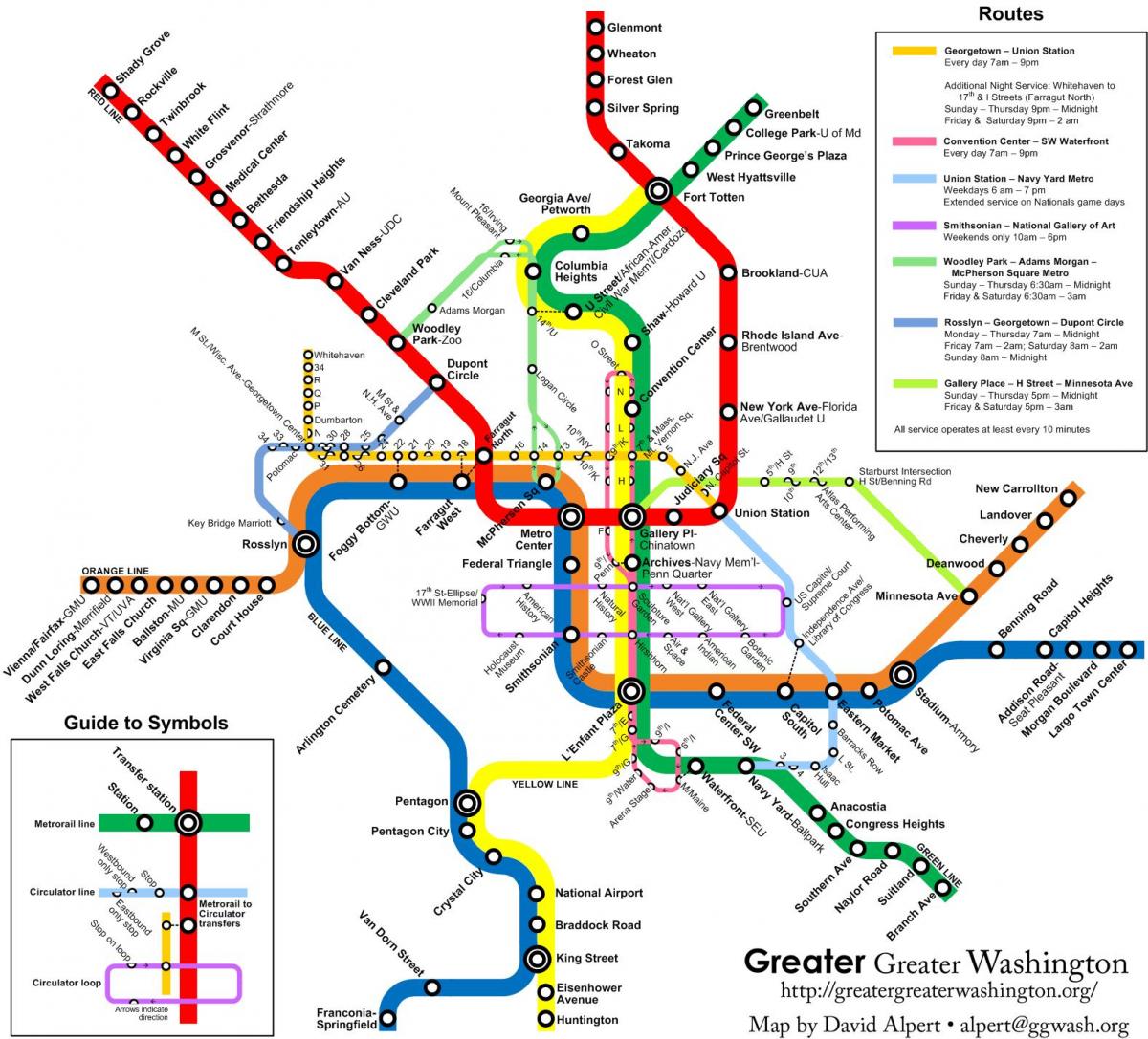 washington metro bus mapa