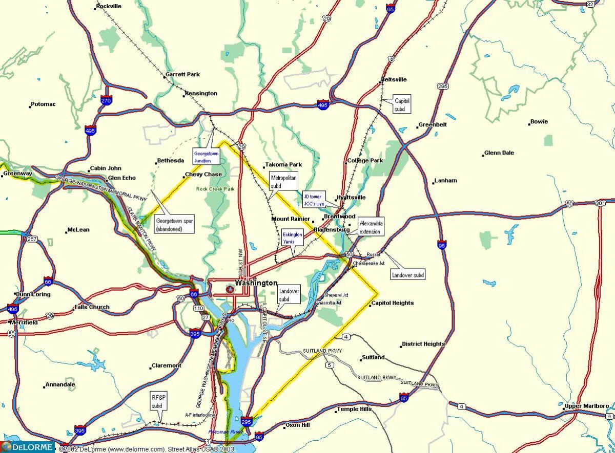 dc rail mapa