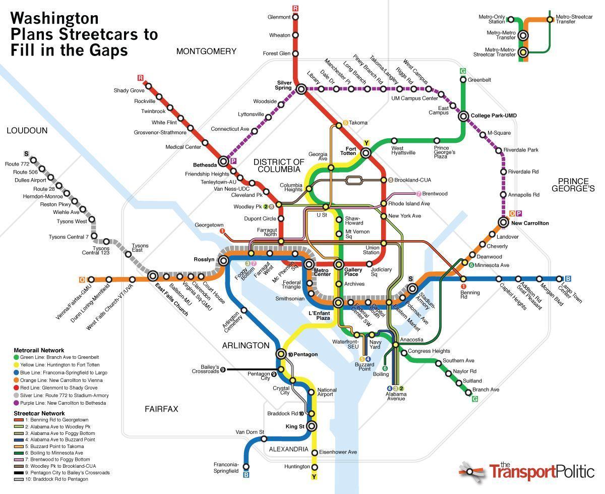 washington transit mapa